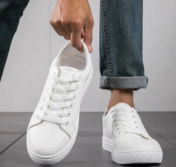 Xajzpa Men's soft soled fashionable business sports shoes spring autumn casual fashion versatile simple comfortable white shoes